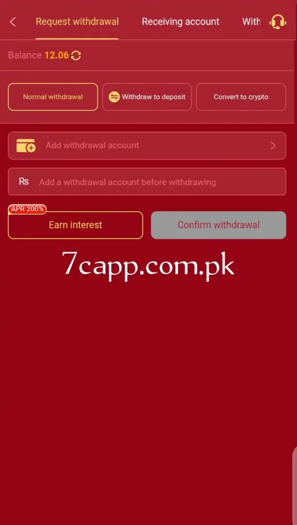 7C Deposit and Withdrawal
